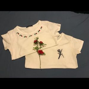 Bundle of rose brandy Melville white shirts